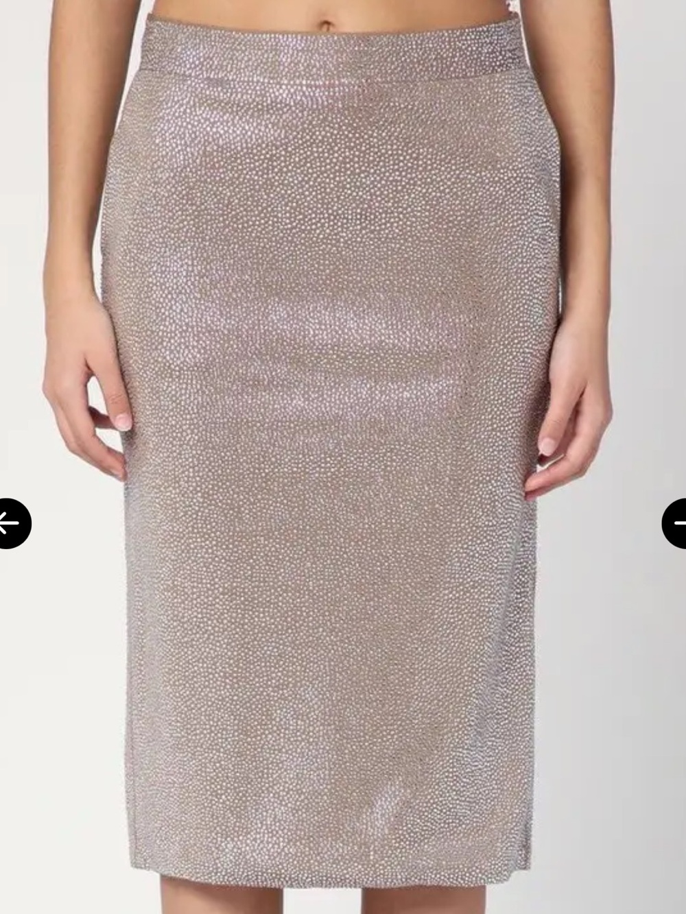 GIUSEPPE DI MORABITO
Rhinestone Embellished Midi Skirt - Metal